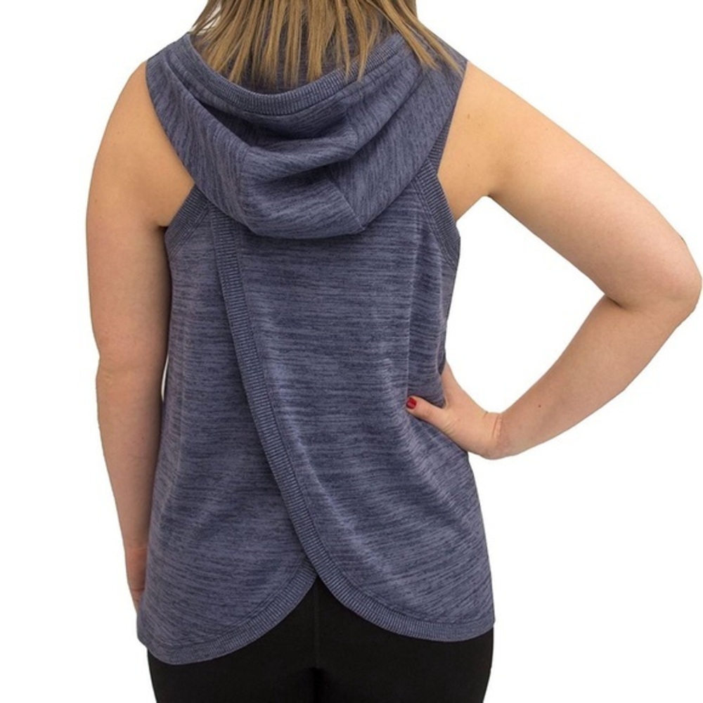 ACTIVE LIFE Blue Zip Up Hoodie‎ Vest Sleeveless Workout Yoga Activewear M
